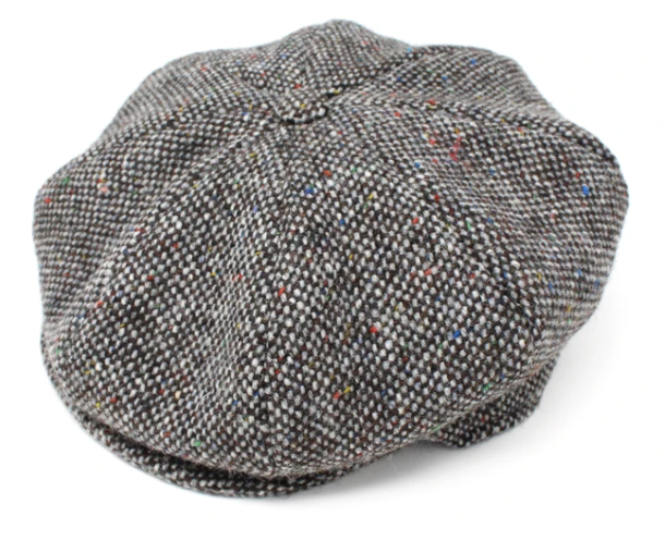 8 Piece Salt-n-Pepper Tweed Cap from Hanna Hats of Donegal — Irish
